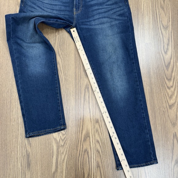 Lucky Brand Jeans Mens 38x30 Blue 410 Athletic Slim Straight Stretch Dark Denim - Picture 14 of 15